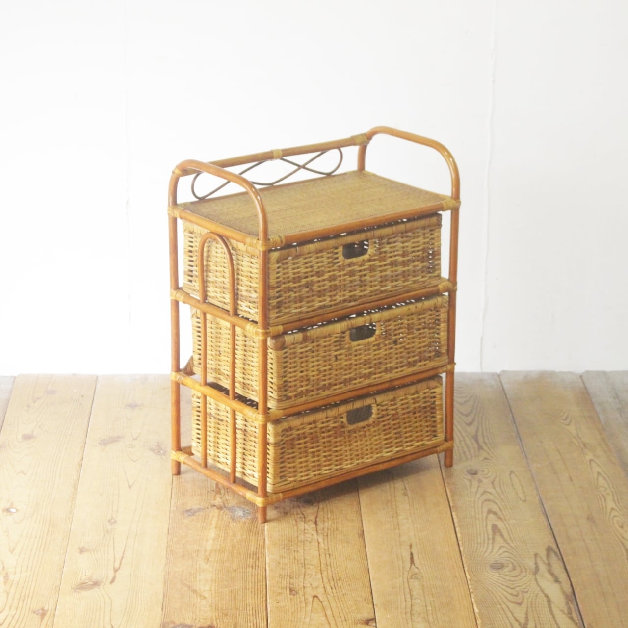 ラタン 籐家具 チェスト タンス 箪笥 ランドリー 収納 ナチュラル