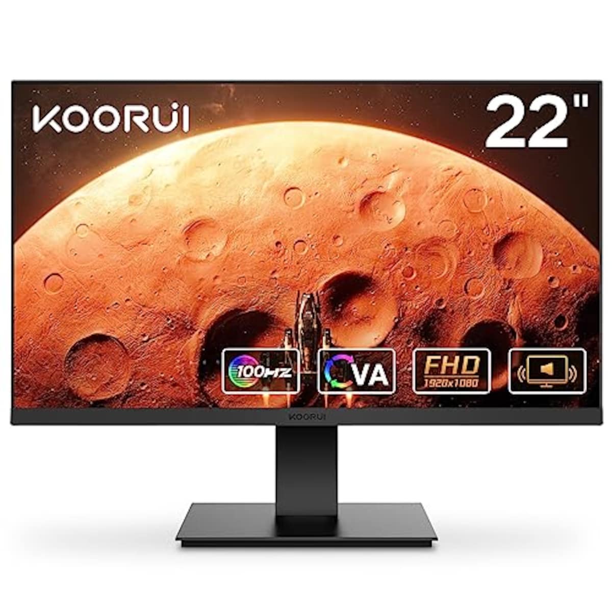 KOORUIのKOORUI モニター 27インチ 75Hz 5ms 曲面 モニター VAパネル