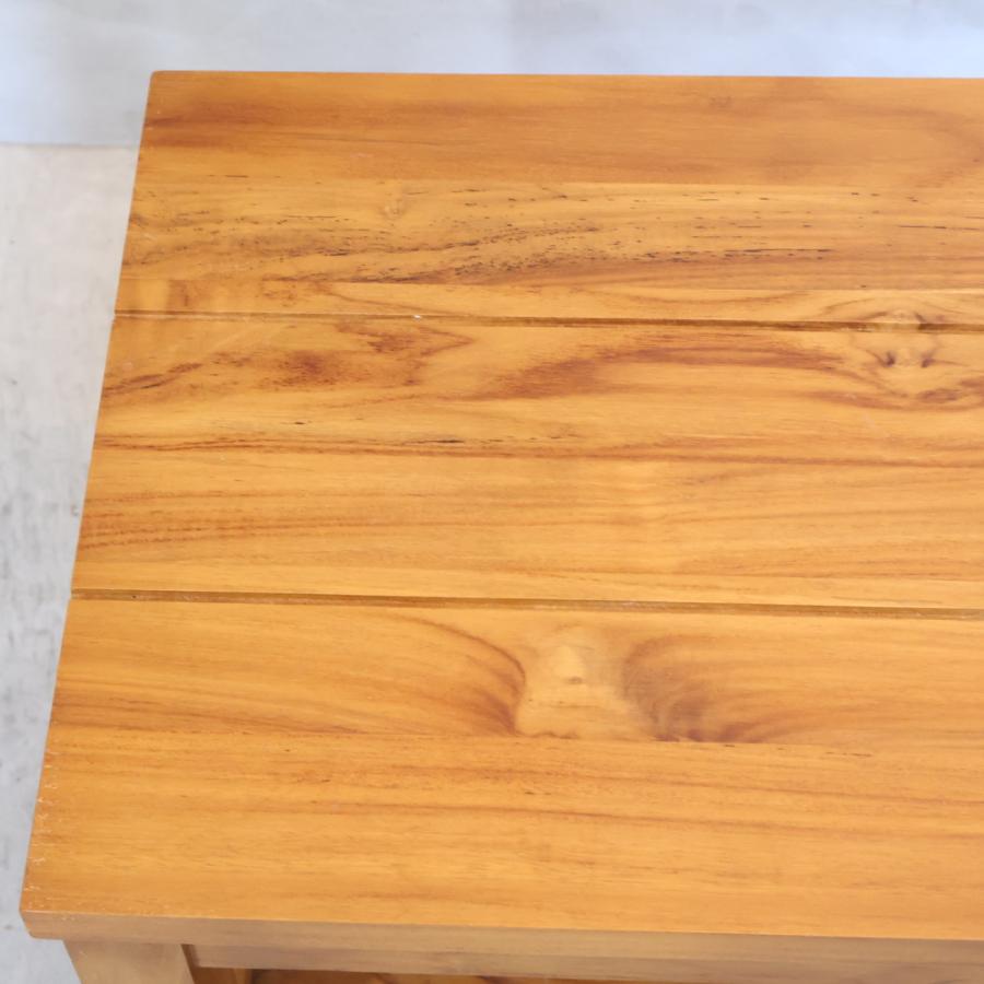 unico ウニコ BREATH ブレス チーク無垢材 2人掛けベンチ スツール