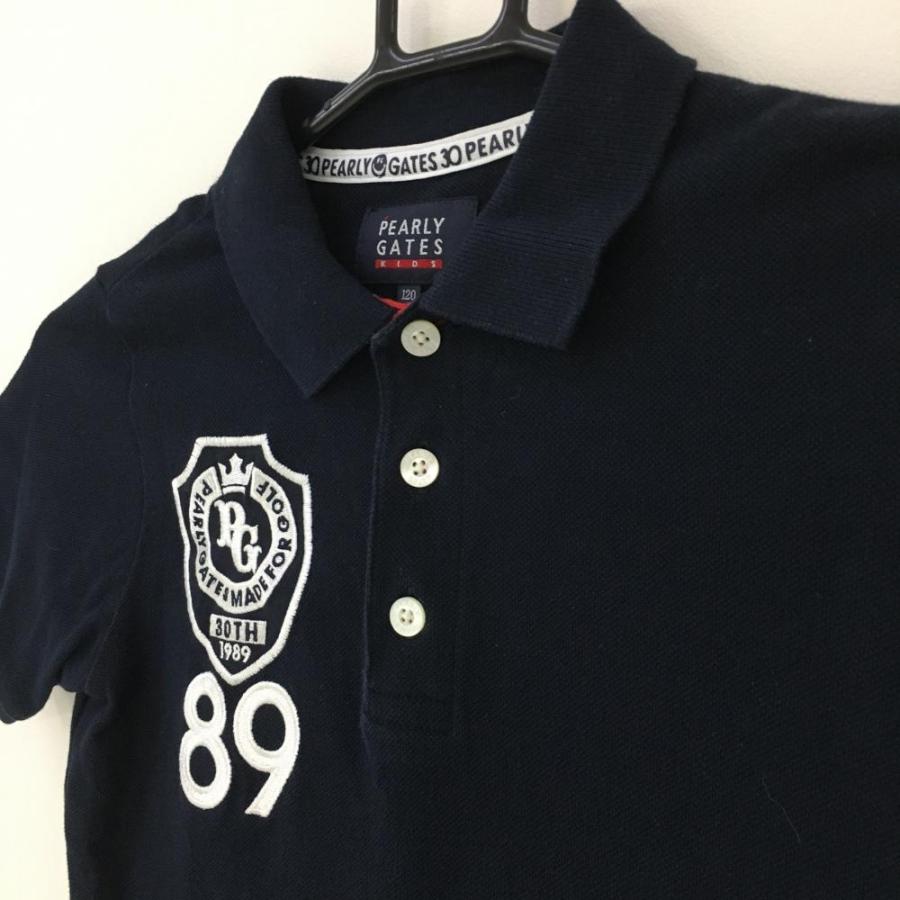 PEARLY GATES（パーリーゲイツ） 半袖ポロシャツ ネイビー×白 30周年