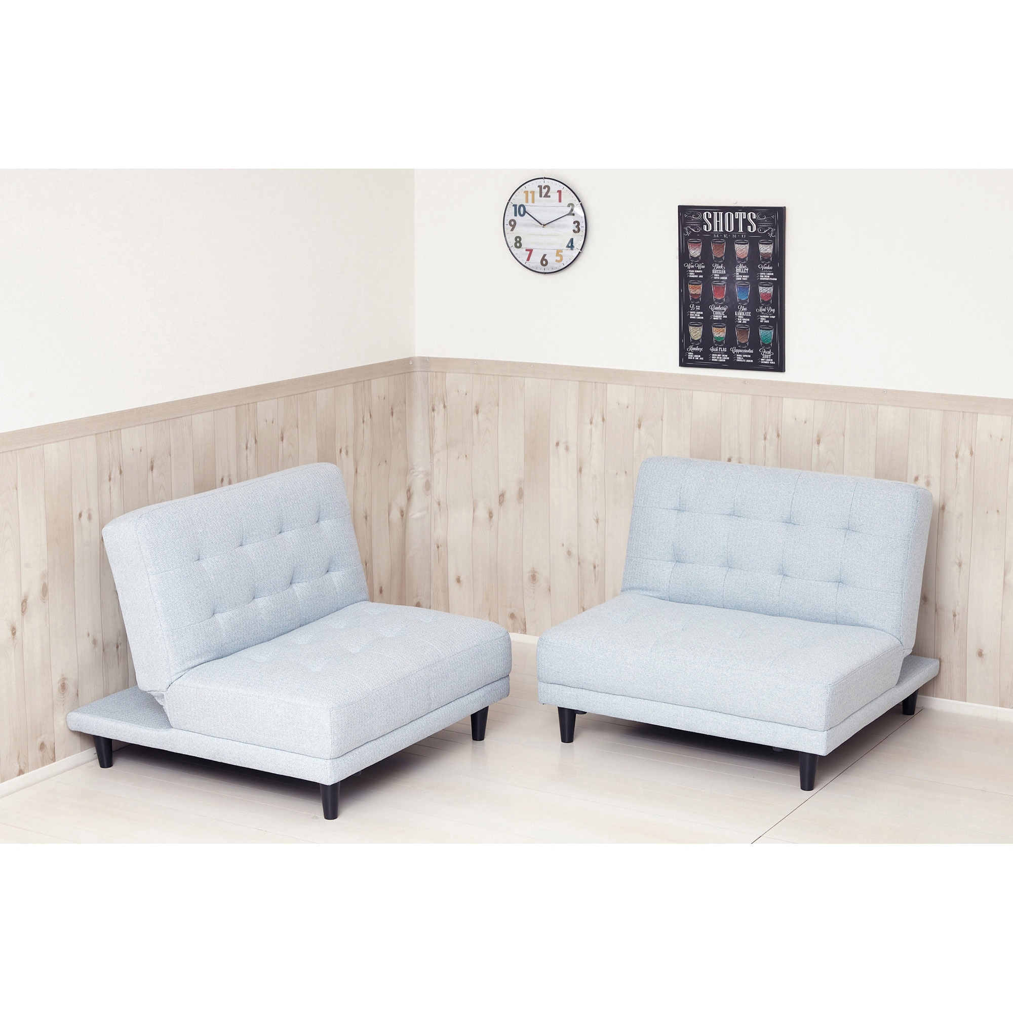 22016 New離せるソファーベッド クロシオ 完成品仕様 ソーダ色