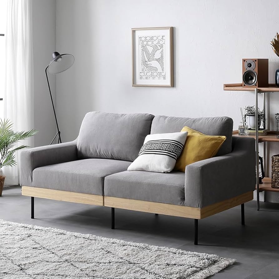 Amazon.co.jp : RASIK ソファー 2.5人掛け 単品 コーデュロイ