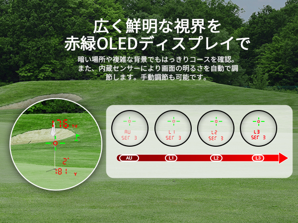 Amazon.co.jp: MiLESEEY ゴルフ レーザー距離計 PF1 Pro OLED 赤緑色字