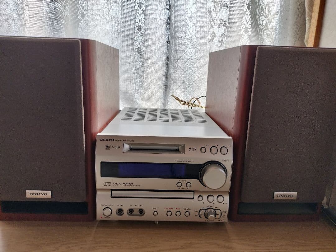 ONKYOオンキョー FR-N7TX 　コンポ ONKYO FR-N7TX X-N7TX CD/MDコンポ スピーカー付 動作品 オンキョー