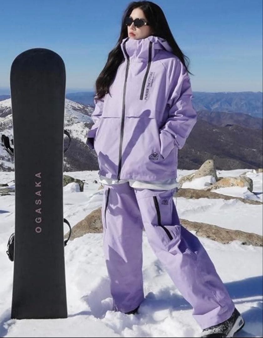 スキーウェア セットアップ L 紫 上下セット レディース パープル 楽天市場】スノーボードウェア スキーウェア 上下セット お揃い フード