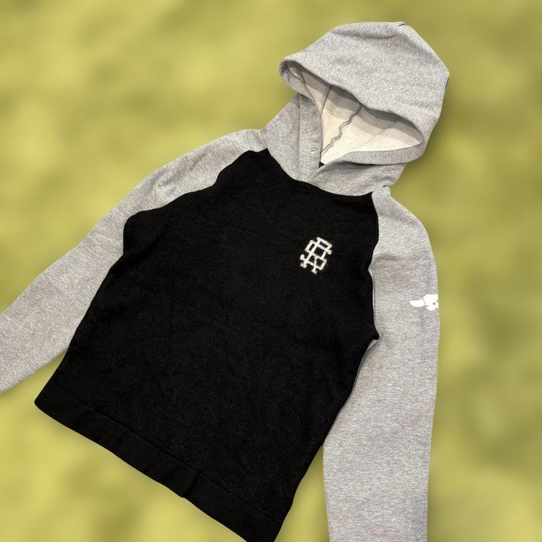 rough&swell ラフアンドスウェル ハイブリッド ニット パーカー S rough&swell ラフアンドスウェル LYON HOODIE パーカー グレー RSM