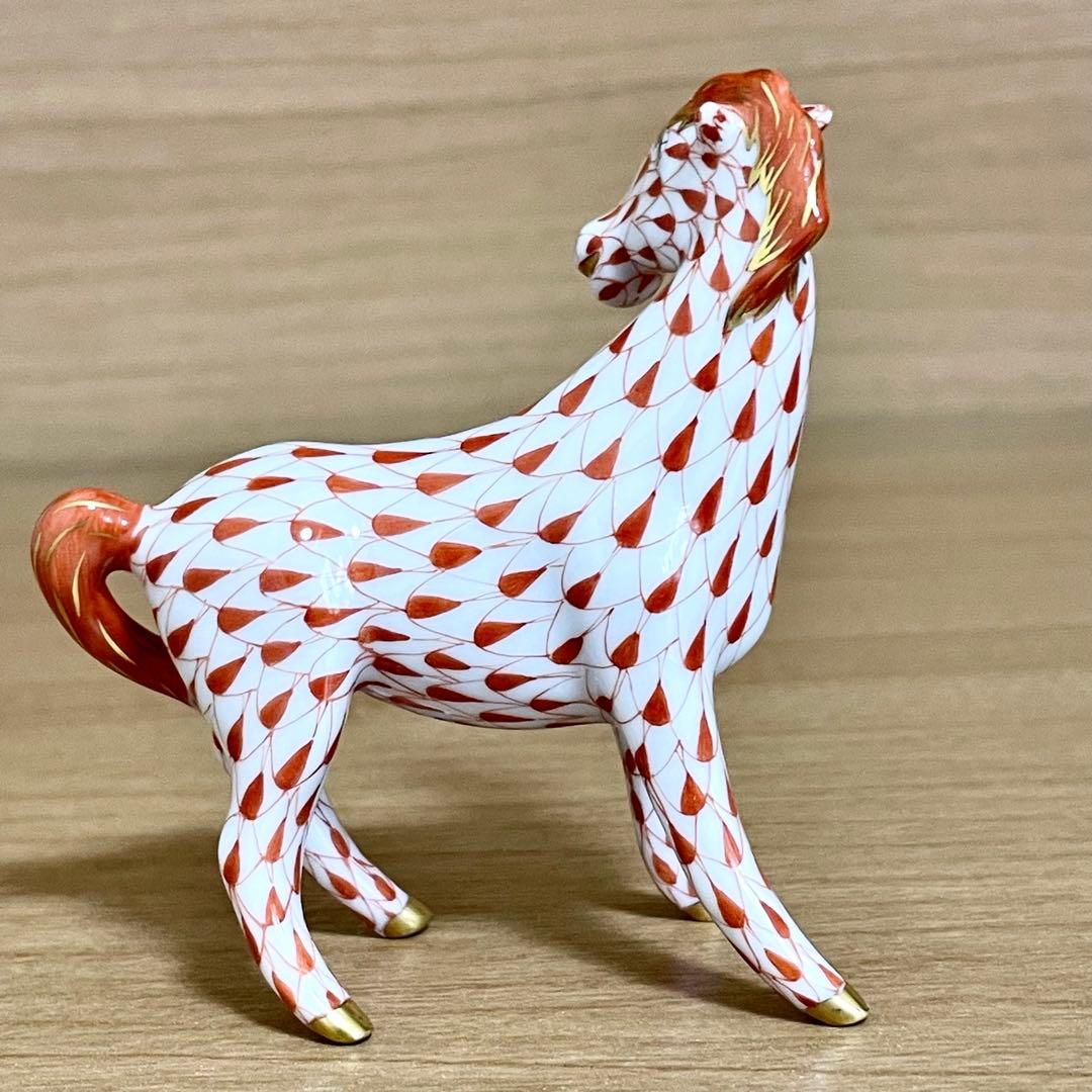 美品 HEREND ヘレンド フィギュリン 干支 2002年 馬 赤 - メルカリ