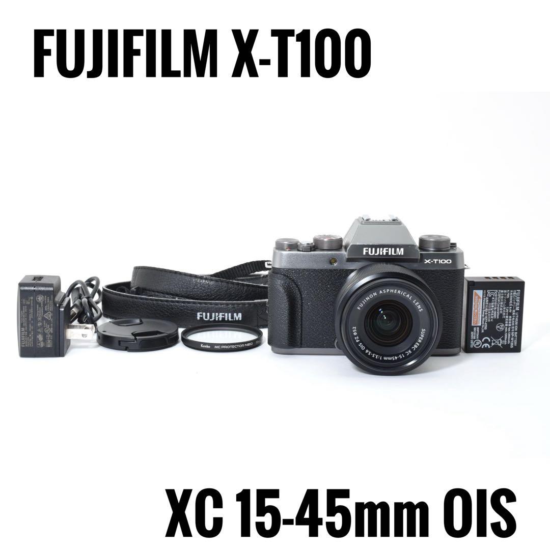 【美品】FUJIFILM X-T100 レンズキット ミラーレス一眼 Wi-Fi 富士フイルム Xシステム フジフイルム ミラーレス FUJIFILM X-T100