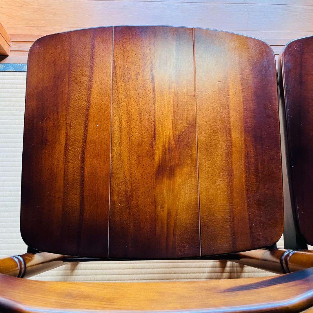 90年代】オールドカリモク コロニアル ダイニングチェア 馬車刻印 2脚